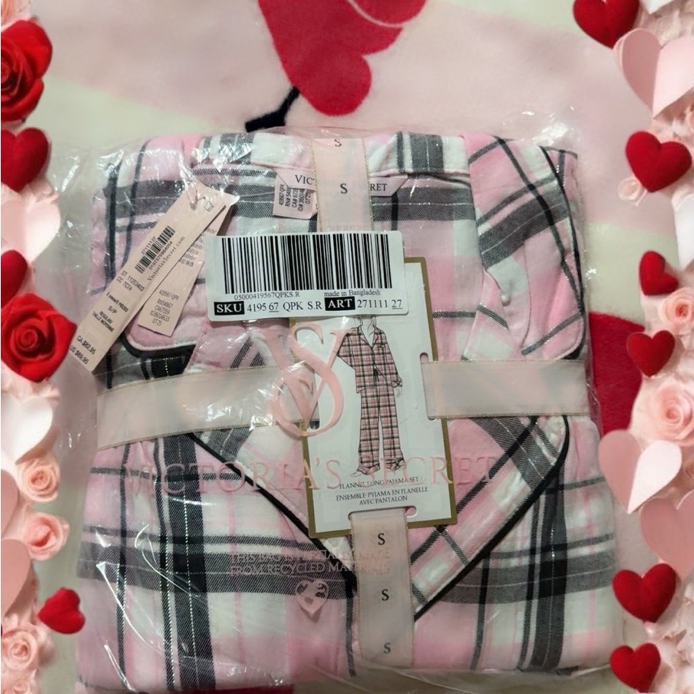 Victoria's Secret Pink and Gray Plaid Set
